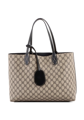 Gucci Pre-Owned Reversible GG Coated Canvas with Leather Medium tote bag - Brown