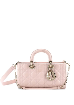 Christian Dior Pre-Owned Lady D-Joy Bag Cannage Quilt Lambskin Medium satchel - Pink