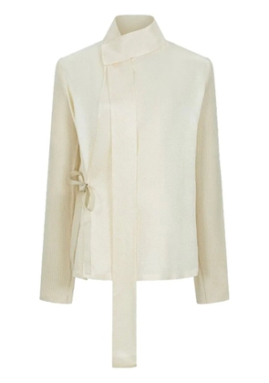 Shanghai Tang wrapped blouse - Neutrals