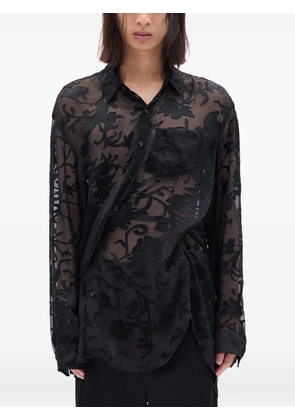 Ann Demeulemeester Mark floral pocket shirt - Black