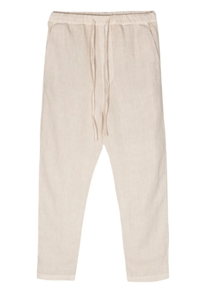 120% Lino drawstring-waistband trousers - Neutrals