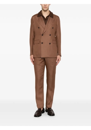 Tagliatore double-breasted peaked-lapel suit - Brown