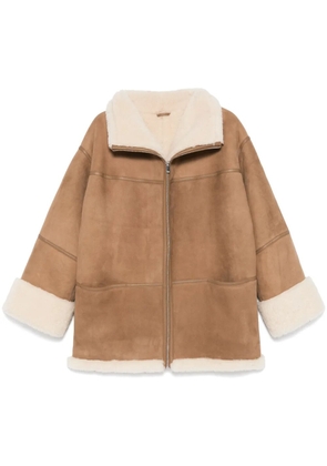 TOTEME Signature shearling jacket - Brown