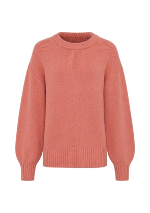 Amiya Ursa ribbed-trim dropped-shoulder cashmere jumper - Pink