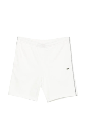 Lacoste logo-patch side-stripe shorts - White
