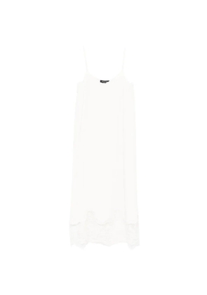 Fabiana Filippi lace-trim midi dress - White