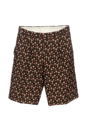 Walter Van Beirendonck floral-print jacquard shorts - Black