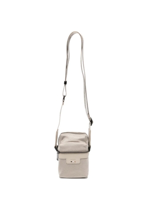 BOSS Ray logo-plaque messenger bag - Neutrals