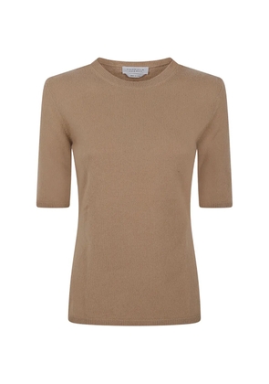 Gabriela Hearst Xanthe short-sleeve sweater - Brown