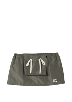 Miu Miu technical fabric miniskirt - Green