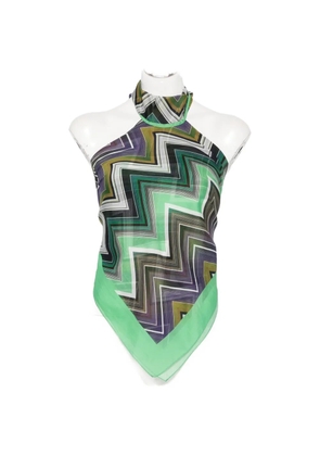 Missoni zigzag-print halterneck top - Green