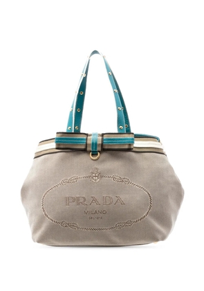 Prada Pre-Owned 2013-2026 Canvas Canapa Logo tote bag - Blue