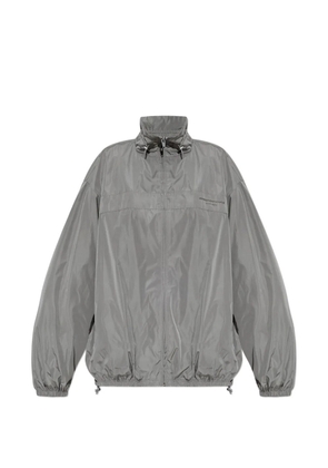 Alexander Wang logo-print high-neck jacket - Grey