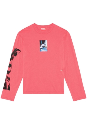 Diesel T-Crane-L2 long-sleeve T-shirt - Pink