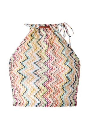 Missoni chevron-pattern halter neck top - Neutrals
