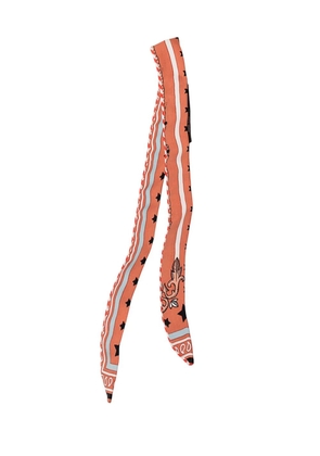 Hermès Pre-Owned 2022-2026 Candy Doll Silk Twilly Scarf scarves - Orange