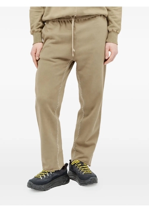 Space Available Artisan topstitching elasticated trousers - Neutrals