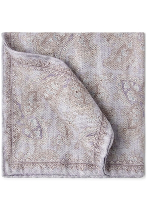 Brunello Cucinelli double-face pocket square - Purple