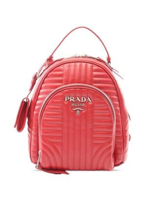 Prada Pre-Owned 2010-2026 Leather Diagramme backpack - Red