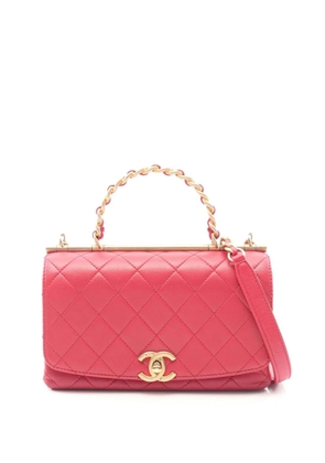 CHANEL Pre-Owned 2020 Medium Quilted Lambskin La Parisienne Flap satchel - Pink