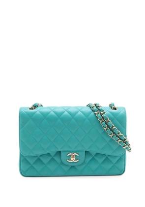 CHANEL Pre-Owned 2016-2017 Jumbo Classic Caviar Double Flap shoulder bag - Blue