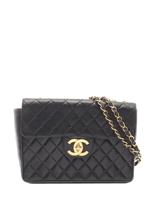 CHANEL Pre-Owned 1994-1996 Jumbo XL Classic Lambskin Single Flap shoulder bag - Black