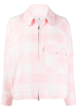Woolrich check print boxy jacket - Pink