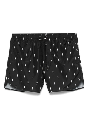 Neil Barrett Micro Bolts swim shorts - Black