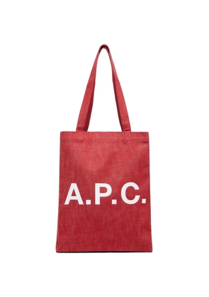 A.P.C. Lou logo-print tote bag - Red