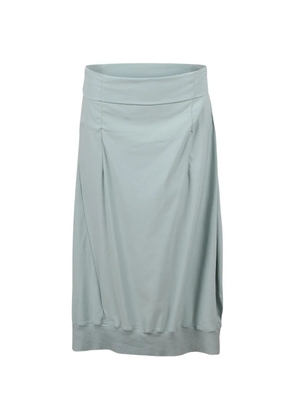 Black Label pleated asymmetric-hem skirt - Green