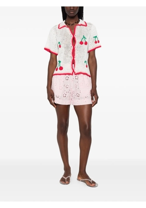MC2 Saint Barth Meave broderie-anglaise shorts - Pink