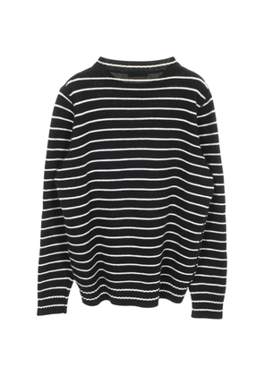 Prada Pre-Owned logo striped crew neck sweatshirt - Black