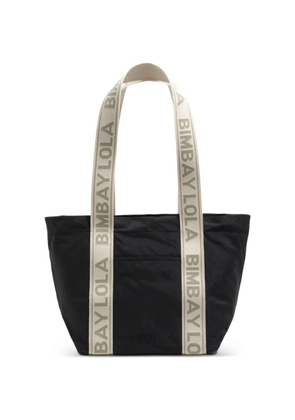 Bimba y Lola medium logo-print shoulder bag - Black