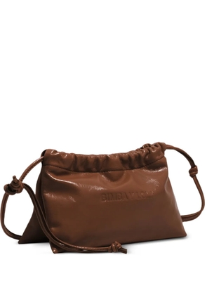 Bimba y Lola mini logo-embossed drawstring shoulder bag - Brown