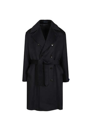 Guarinucci double-breasted belted coat - Blue