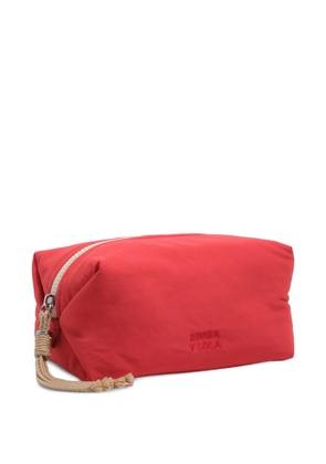 Bimba y Lola medium rope-puller embroidered make-up bag