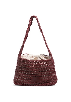 Bimba y Lola medium woven leather shoulder bag - Red
