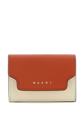 Marni tri-fold leather wallet - Orange