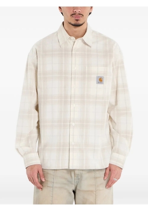 Carhartt WIP Wilber check-pattern logo-patch shirt - Neutrals