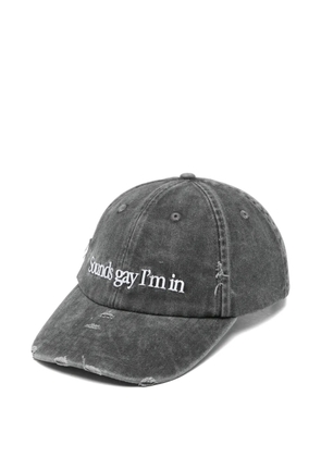 CARNE BOLLENTE My Cruising distressed-effect baseball cap - Black