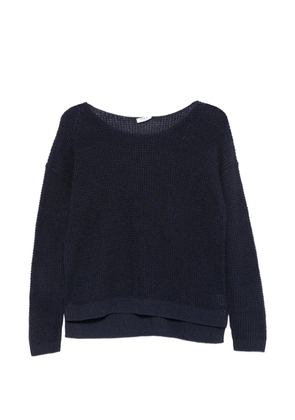 Akris Punto open-knit boat-neck sweater - Blue