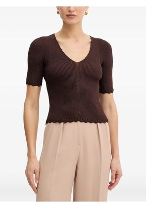 TWINSET ribbed top - Brown