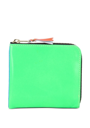 Comme Des Garçons Wallet Fluo zip-up wallet - Green