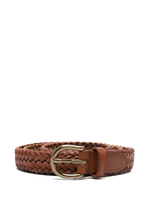 DRAGON DIFFUSION braided leather belt - Brown
