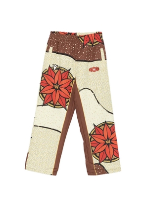 Pantofola D'oro x Thebe Magugy graphic-print trousers - Neutrals