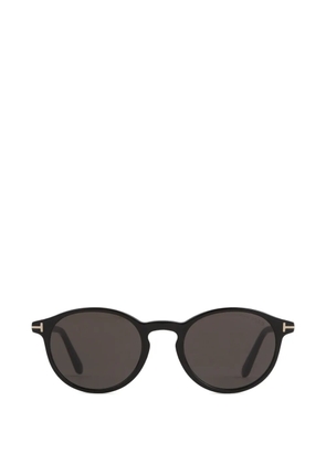 TOM FORD T-motif round-frame sunglasses - Black