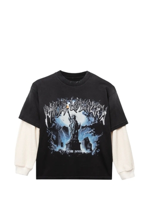 Paris Laundry graphic-print layered T-shirt - Black