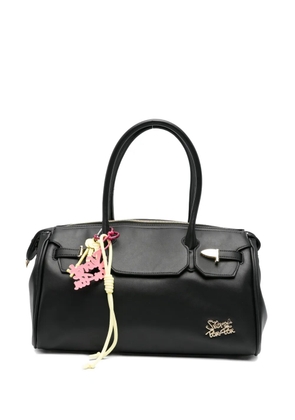 Secret Pon Pon Alexandra-M logo-plaque tote bag - Black