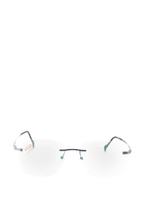 STEPPER EYEWEAR crystal-embellished rimless glasses - Blue