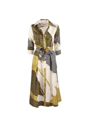 Le Sarte Pettegole striped belted dress - Green